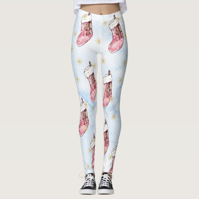 Christmas Art Paintings Leggings (Front)
