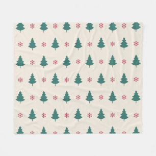 Christmas Art Pattern One Little Christmas Tree Fleece Blanket