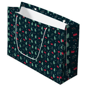 Christmas Art Plant Art One Little Christmas Tree Large Gift Bag