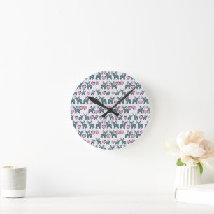 Christmas Art   Round Clock