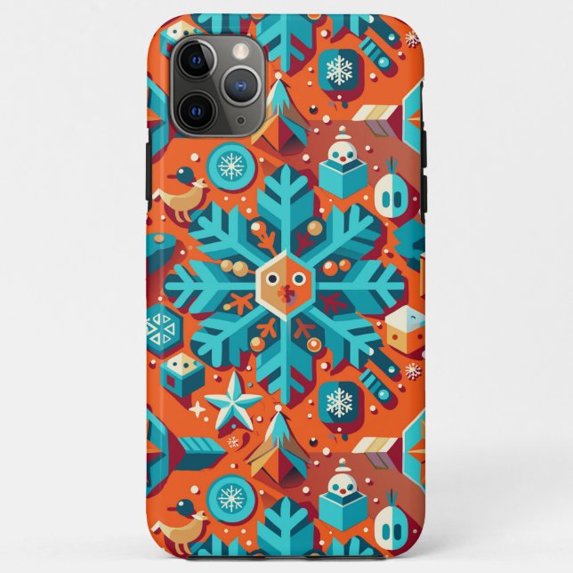 Christmas art stylised snowflake Case-Mate iPhone case (Back)