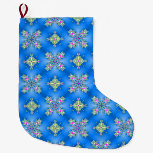 Christmas Artdeco in Retro Style Large Christmas Stocking