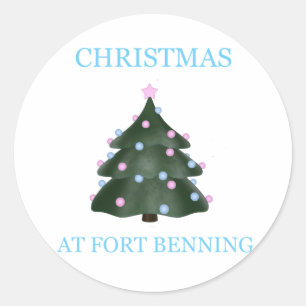 Christmas At Fort Benning 9 Classic Round Sticker