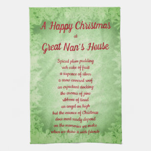Christmas at Great Nan's House Kitchen Towels
