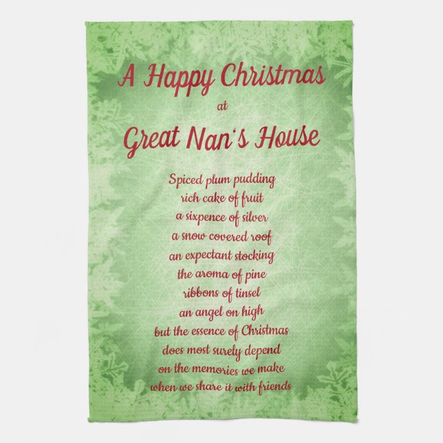 Christmas at Great Nan's House Kitchen Towels (Vertical)