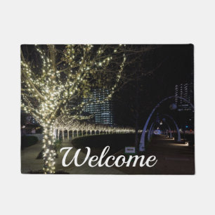 Christmas At Klyde Warren Park Welcome Doormat