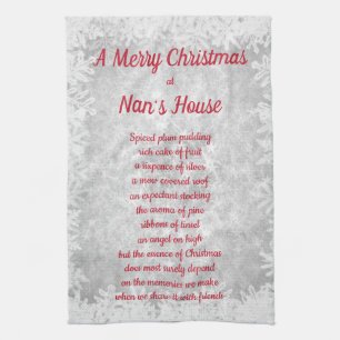 Christmas at Nan's House Kitchen Towels