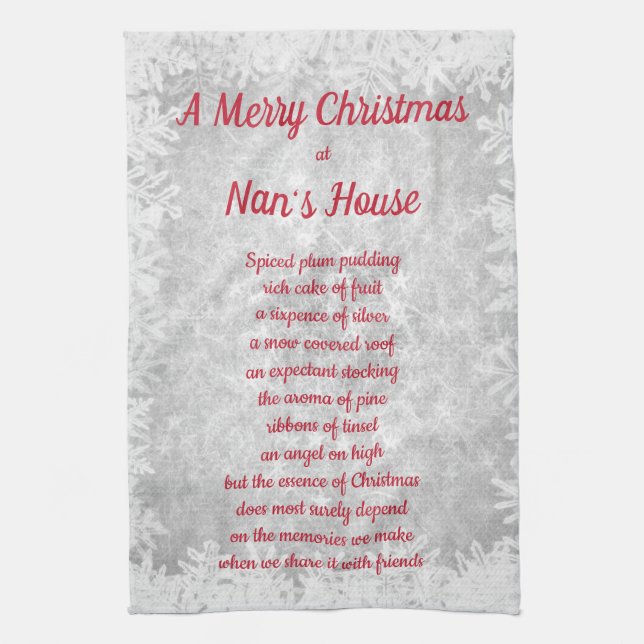 Christmas at Nan's House Kitchen Towels (Vertical)