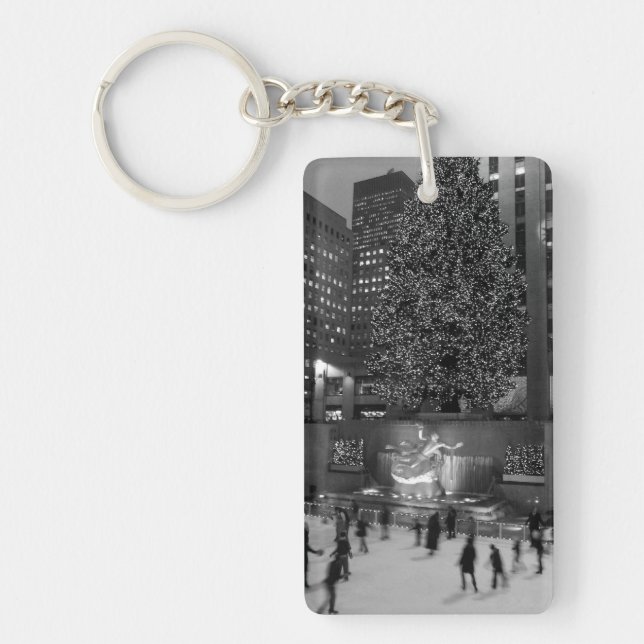Christmas at Rockefeller Centre - NYC Key Ring (Front)