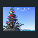 Christmas at the Beach Postcard<br><div class="desc">Wish You Were Here! Come celebrate the holidays at Ocean Beach,  CA</div>