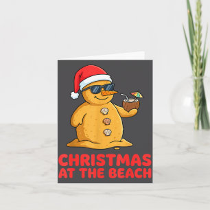 Christmas At The Beach Shirt Funny Sandman Trocal Card