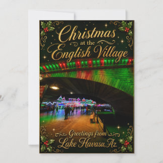 Christmas at the English Village Lake Havasu Az. Holiday Card