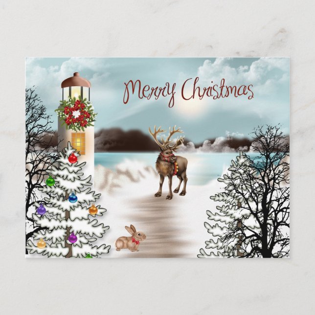 Christmas at the Lake Photo Card (Front)