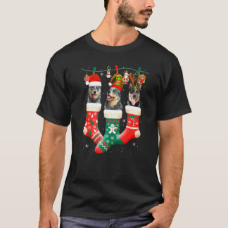 Christmas Australian Cattle Sock Xmas Reindeer San T-Shirt