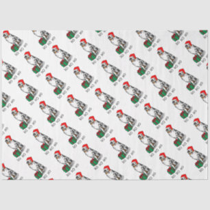 Christmas Australian Shepherd (blue merle tan/w 1) Tissue Paper