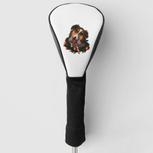christmas australian Shepherd Classic T-Shirt Golf Head Cover