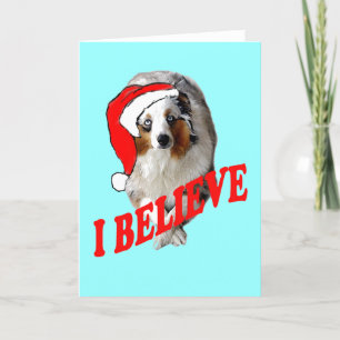 Christmas Australian Shepherd Holiday Card