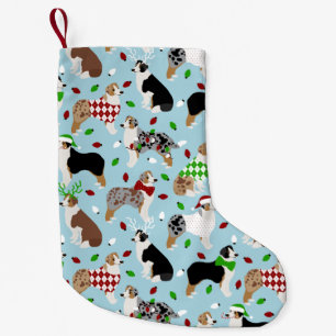 Christmas Australian Shepherd Small Christmas Stocking