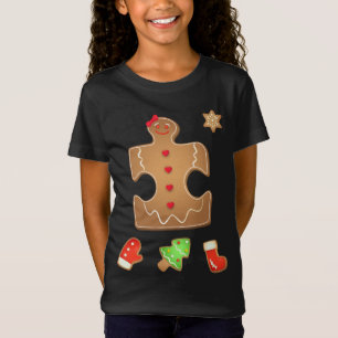 Christmas Autism Gingerbread Puzzle Autism Couple' T-Shirt