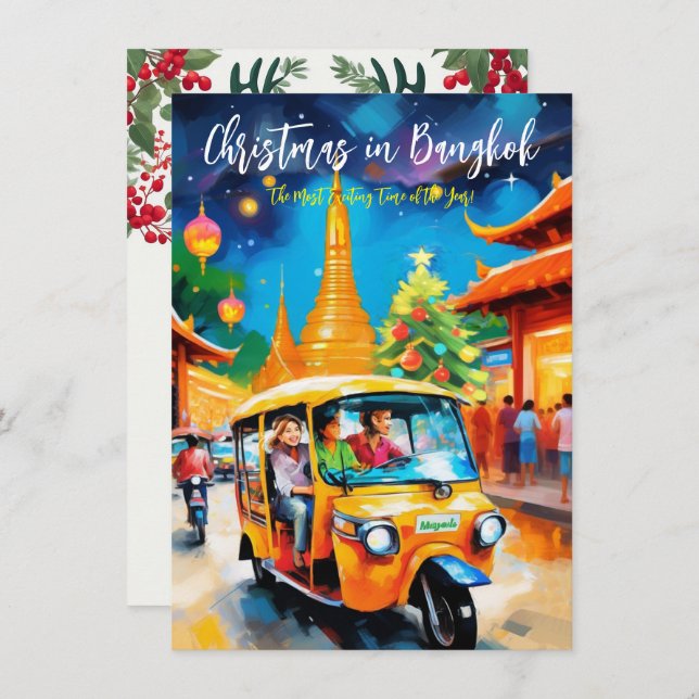 ‘Christmas Away in Bangkok’ Greeting Card (Front/Back)