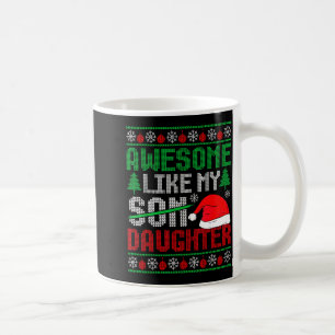 Christmas Awesome Like My Daughter Santa Hat Ugly  Coffee Mug