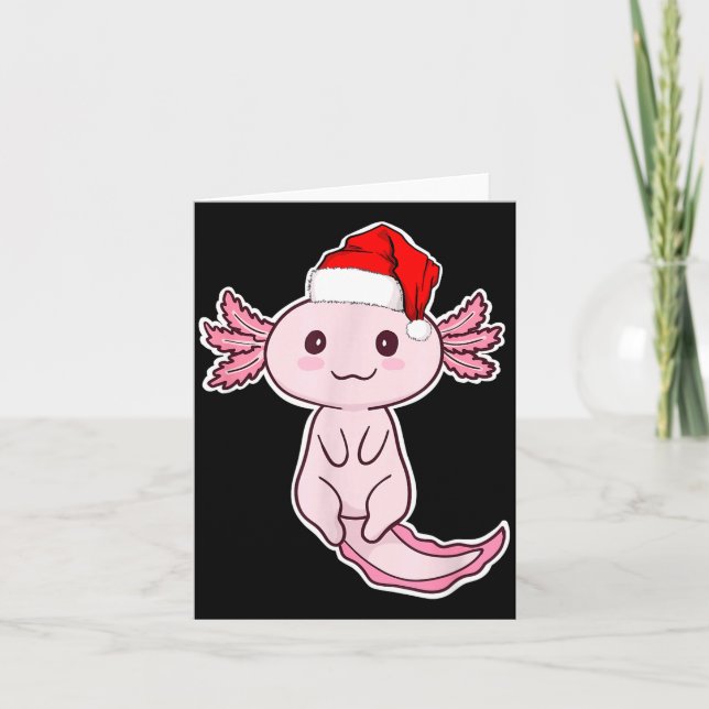 Christmas Axolotl  Card (Front)