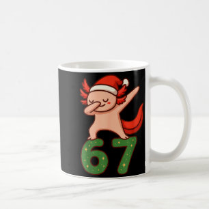 Christmas Axolotl Dabbing 67 Meme Six Seven Funny  Coffee Mug
