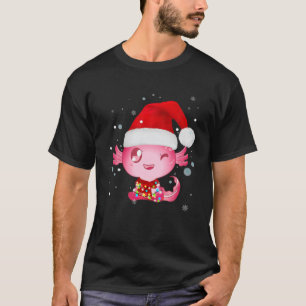Christmas Axolotl Tree Axolotl Pajamas Men Boys Ki T-Shirt
