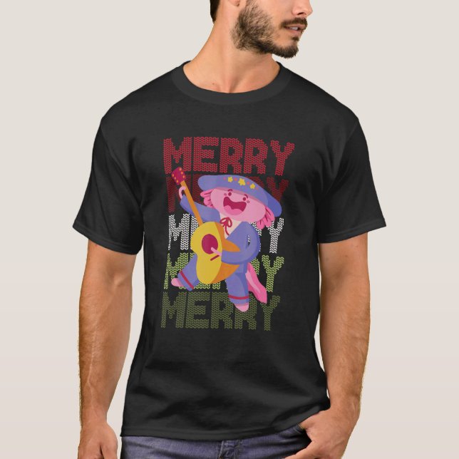 Christmas Axolotl Ugly Sweater Funny Christmas Sno (Front)