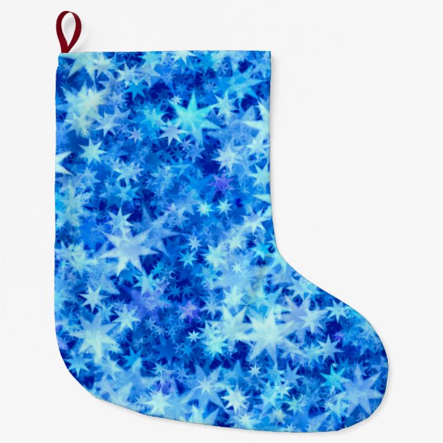 Christmas Azure Horizon Large Christmas Stocking (Front)