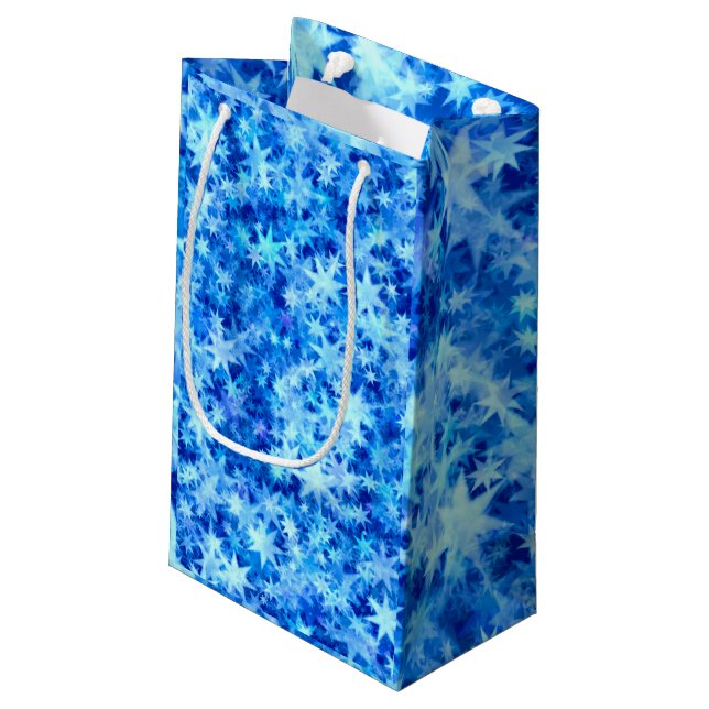 Christmas Azure Horizon Small Gift Bag (Back Angled)