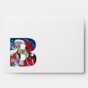 CHRISTMAS B LETTER /SANTA CLAUS WITH VIOLIN ENVELOPE