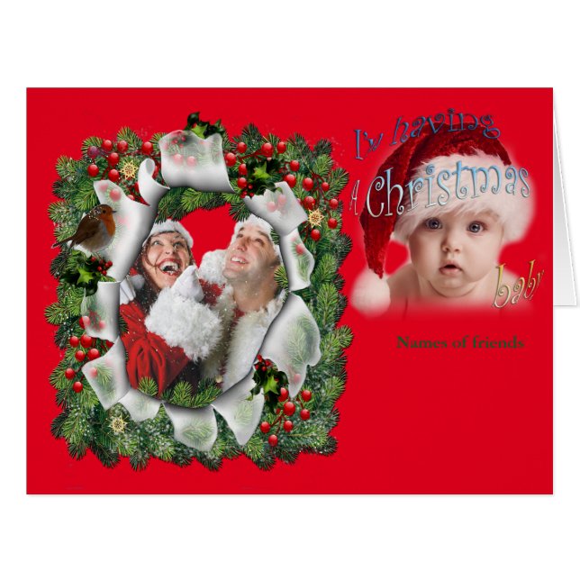 Christmas Baby Announcement (Front Horizontal)