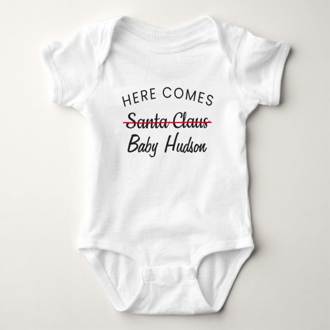 Christmas Baby Announcement Bodysuit (Front)