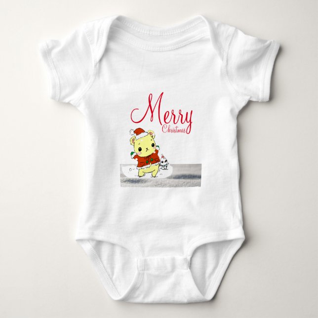 Christmas  baby bodysuit (Front)