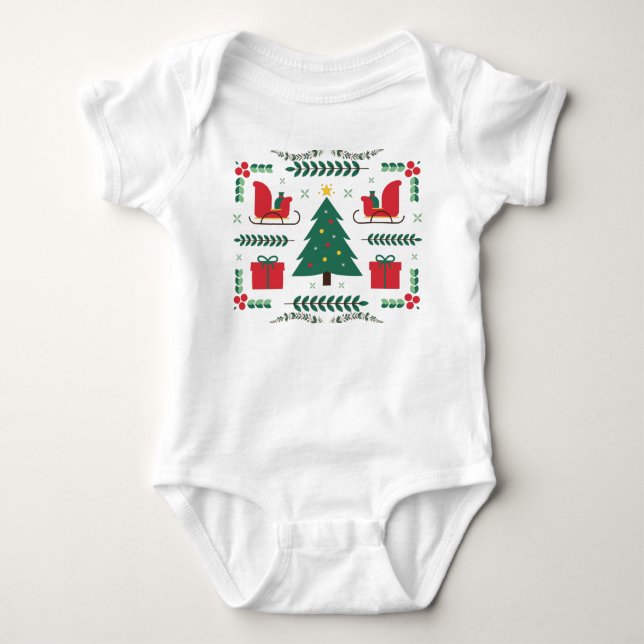 Christmas Baby Bodysuit (Front)
