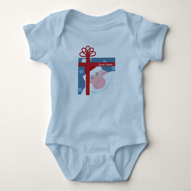 Christmas Baby Bodysuit From Santa (Front)
