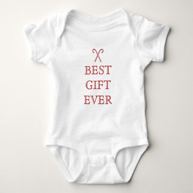 Christmas Baby Bodysuit in White (Front)