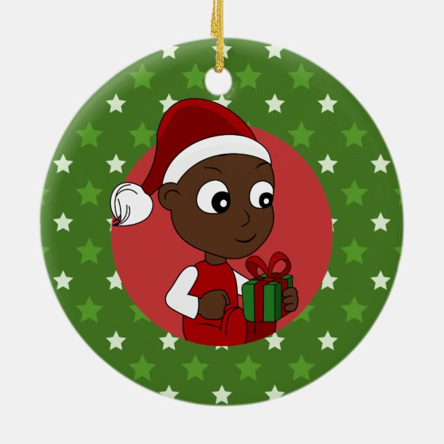 Christmas baby cartoon ceramic tree decoration (Back)