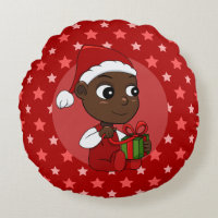 Christmas baby cartoon round pillow