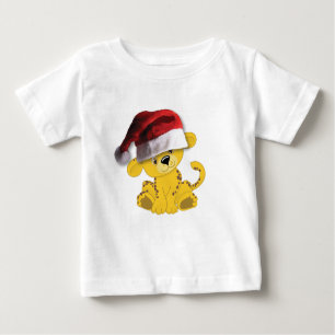 Christmas Baby Cheetah Baby T-Shirt