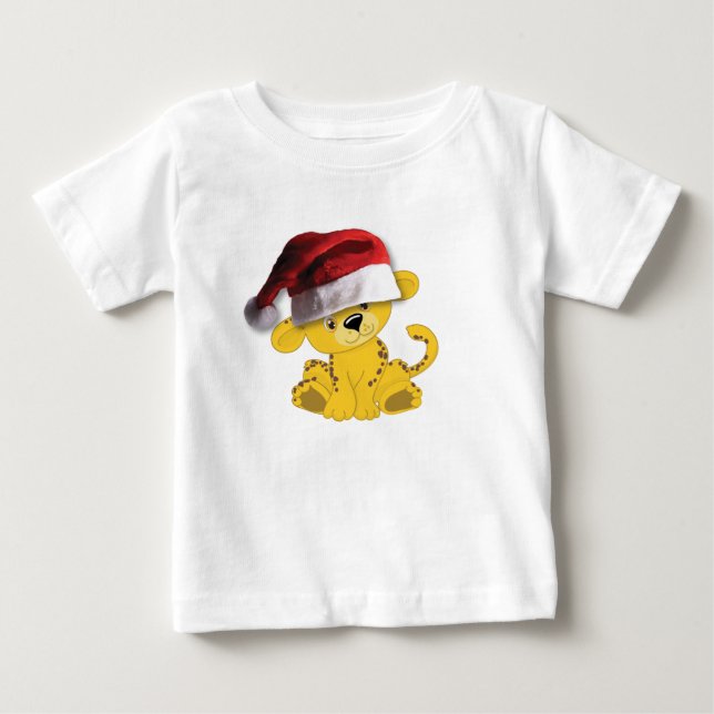 Christmas Baby Cheetah T-Shirt (Front)