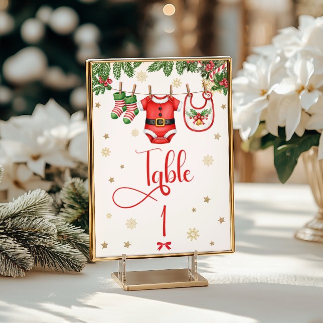 Christmas Baby Clothes Line Table Number (Creator Uploaded)