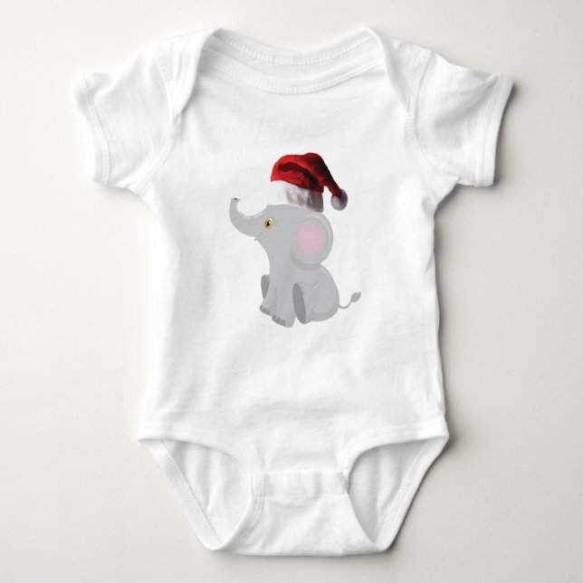 Christmas Baby Elephant Bodysuit (Front)