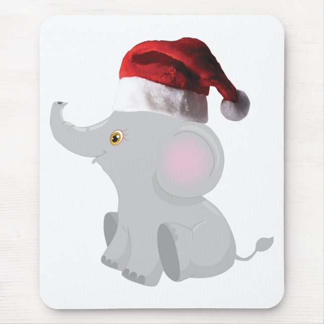 Christmas Baby Elephant Mouse Pad (Front)