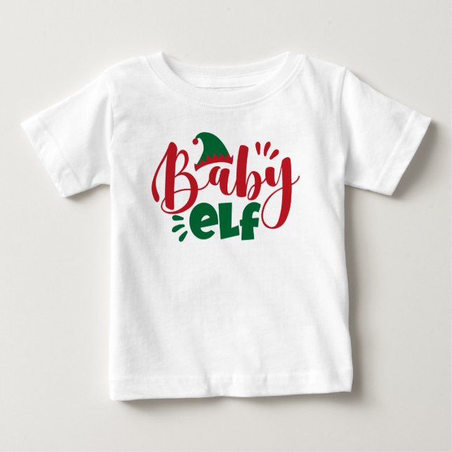 Christmas Baby Elf Baby T-Shirt (Front)