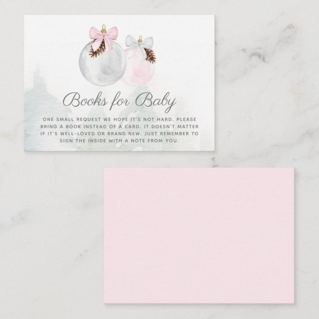 Christmas Baby Girl Books for Baby Enclosure Card (Front/Back)