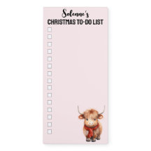 Christmas Baby Highland Cow To-do List