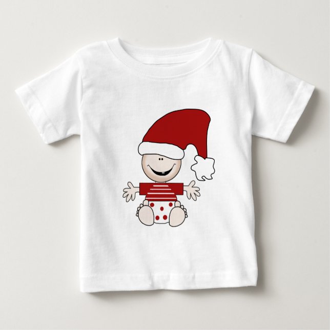 Christmas Baby in Stocking Cap Tshirts and Gifts (Front)