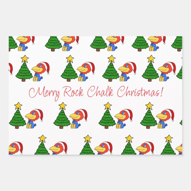 Christmas Baby jay Wrapping Paper Sheet (Front)